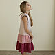 Order Linen dress for girls with flounces in pink tones. molinialife. Livemaster. . Childrens Dress Фото №3