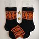 RussianSocks Черные вязаные носки подарок мужчине на 23 февраля. Носки. RussianSocks ВЯЗАНЫЕ НОСКИ ВАРЕЖКИ. Ярмарка Мастеров.  Фото №4