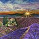  Oil painting Lavender Happiness. Sunset in Provence. Pictures. sharaeva-elena. My Livemaster. Фото №4