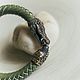 Crocodile Bracelet | Bronze / Premium Leather. Braided bracelet. totemicashop. Online shopping on My Livemaster.  Фото №2