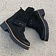 Shoes ' Fashion black nubuck, beige Welt black sole'. Boots. Hitarov (Hitarov). My Livemaster. Фото №4