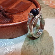 Украшения handmade. Livemaster - original item Ring with blue aventurine in 925 silver. Handmade.