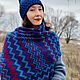  Knitted stole made of merino wool Zigzags, Wraps, Kazan,  Фото №1