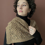 Аксессуары handmade. Livemaster - original item Hypoallergenic soft scarf for women, knitted scarf made of camel down. Handmade.