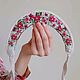 Floral crown embroidered with beads and floss threads, Headband, Krasnodar,  Фото №1