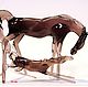 Interior arrangement of colored glass Horse and foal. Figurines. In Glass. My Livemaster. Фото №6