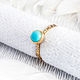 Vermeil ring with 6mm Sleeping Beauty turquoise (RCR6), Rings, Moscow,  Фото №1