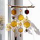Пчелы и мед ловец солнца. Витражная подвеска на окно из стекла, Витражи, Новосибирск,  Фото №1