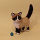 Cat breed snowshoe' name 'Kaori'. Stuffed Toys. Anna Petinati- Live toys handmade. My Livemaster. Фото №5