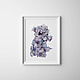 Watercolor painting Hydrangea (blue lilac flowers). Pictures. Pastelena. My Livemaster. Фото №6