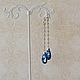 Order Long earrings with Swarovski blue crystals buy Depth. Designer jewelry by Anastasia (NASTYAGP). Livemaster. . Earrings Фото №3