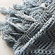 Вязаная шаль "Льдинка" льняная. Шали. СаннИ (sanni-knitting). Ярмарка Мастеров.  Фото №5