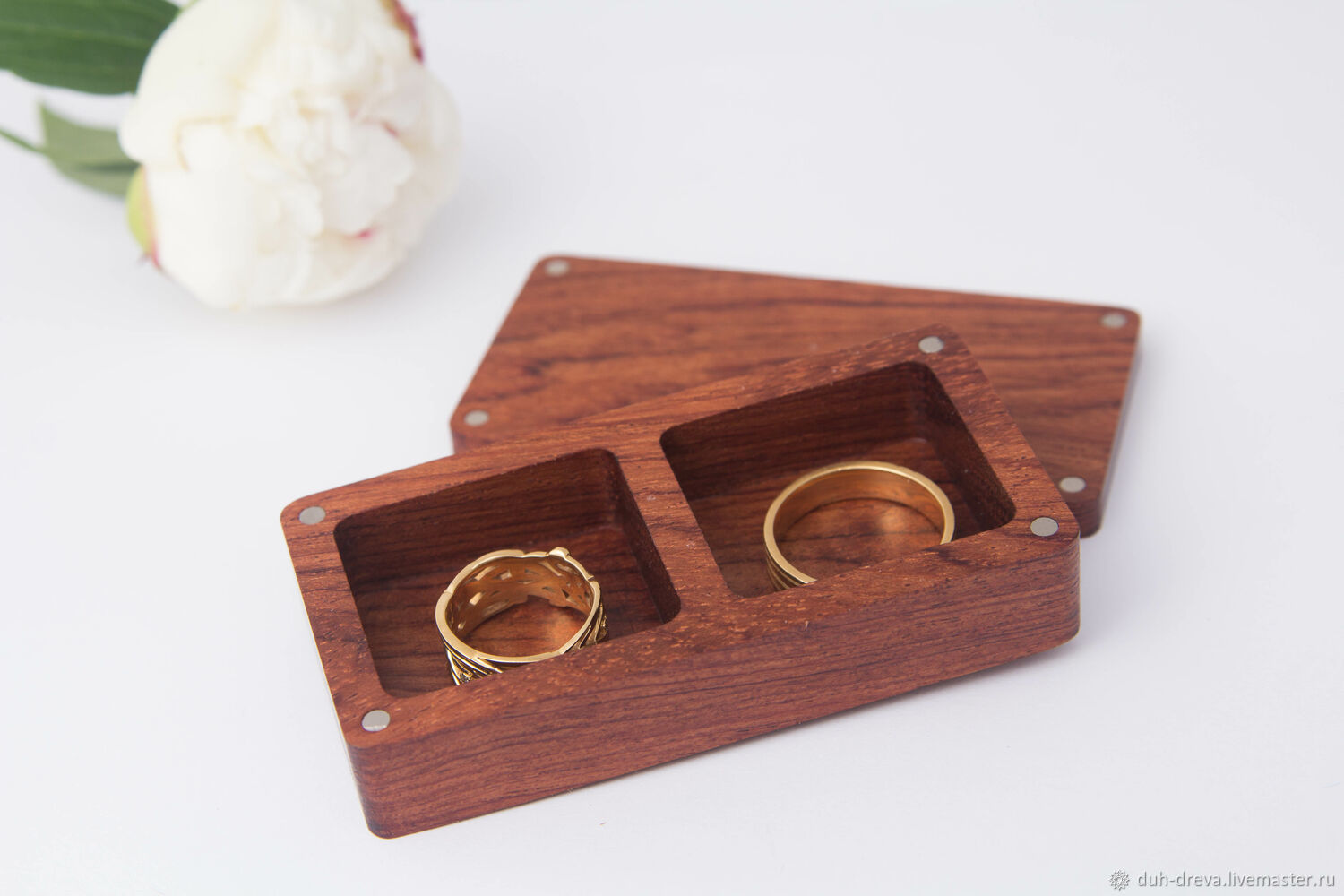 Wooden box for two rings, Caskets for rings, Vladimir,  Фото №1