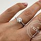 Помолвочное кольцо с бриллиантом 1 карат. Кольцо помолвочное. FROLOF JEWELRY. Ярмарка Мастеров.  Фото №6