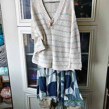 Винтаж ручной работы. Ярмарка Мастеров - ручная работа Винтаж: Юбка.Trend&Style!44-48+.Полынь и камень!Made in Italy!. Handmade.