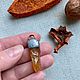 Кулон с сердоликом, кулон с оранжевым камнем сердолик, ручная работа. Кулон. Ключ и ворона. Украшения Эльвиры По.. Интернет-магазин Ярмарка Мастеров.  Фото №2