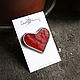 brooch 'heart'. Brooches. Sun_thing / Glass jewelry and decor. My Livemaster. Фото №5
