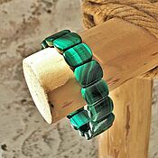 Украшения handmade. Livemaster - original item Green bracelet made of natural malachite (Congo). Handmade.