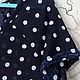 Винтаж: Туника (лен 15%) в горох. Италия. Блузки винтажные. ВИНТАЖ + handmade. Интернет-магазин Ярмарка Мастеров.  Фото №2