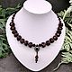 Natural Garnet Necklace with Vintage Pendant / Beads. Necklace. naturalkavni. Online shopping on My Livemaster.  Фото №2