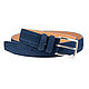 Blue Suede Strap Perforated leather Belt leather men's, Straps, Riga,  Фото №1