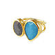 Ring with blue agate, blue-blue ring gift. Rings. Irina Moro. My Livemaster. Фото №5