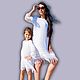 Белые туники для мамы и дочки family look, Туники, Москва,  Фото №1