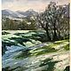 Oil painting ' Beginning of spring', Pictures, Novosibirsk,  Фото №1