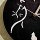  "Лунные Котики". Часы классические. Мария / 'Вышивалочка'. Ярмарка Мастеров.  Фото №6