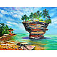Картина маслом пейзаж места силы Скалы в море 30*40, Картины, Ростов-на-Дону,  Фото №1