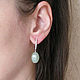Order Earrings with jade in silver, English castle earrings. Irina Moro. Livemaster. . Earrings Фото №3