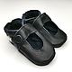 Baby Moccasins, Leather Baby Shoes,Black Baby Sandals,Ebooba, Footwear for childrens, Kharkiv,  Фото №1