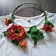  В цветущих маках. Колье. Knitted flowers. Интернет-магазин Ярмарка Мастеров.  Фото №2