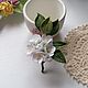  Цветущая яблоня. Брошь-булавка. Knitted flowers. Ярмарка Мастеров.  Фото №4