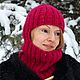Балаклава женская вязаная из ангоры, Балаклава с помпоном. Балаклавы. Belkahats / Шапки, медведи / Мария. Ярмарка Мастеров.  Фото №6