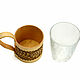 Birch bark cup holder glass 'Rowan'. For tea. Art.5097. Water Glasses. SiberianBirchBark (lukoshko70). My Livemaster. Фото №4