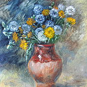 Картины и панно handmade. Livemaster - original item Of oil painting dandelions life painting. Handmade.