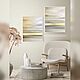 Abstract paintings with gold diptych in light colors 50h40 cm 2 pcs, Pictures, Kolomna,  Фото №1