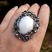 Украшения handmade. Livemaster - original item Ring silver. Ring with a lizard. Silver with caholong.. Handmade.