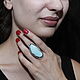 Turquoise Silver Ring 925 ALS0055. Rings. Sunny Silver. Online shopping on My Livemaster.  Фото №2