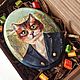 Портрет рыжего Кот в костюме, мини картина портрет кота, Картины, Санкт-Петербург,  Фото №1