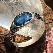 Украшения handmade. Livemaster - original item Natural Unheated Blue Sapphire in a 925 Silver ring. Handmade.