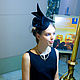 Коктейльная шляпка «птица». Шляпы. EDIS | дизайнерские шляпы Наталии Эдис. Ярмарка Мастеров.  Фото №6