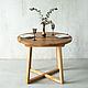 Round sliding dining table made of elm 'Dinero'. Tables. uloft. Online shopping on My Livemaster.  Фото №2