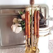 Cozy vintage brass portable candle holder