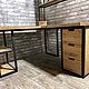 Стол письменный, угловой, массив дуба. Столы. EasyLOFT. Ярмарка Мастеров.  Фото №6