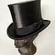 Black satin top hat 'Mod'. Cylinder. Felt Hats Shop. Online shopping on My Livemaster.  Фото №2