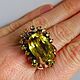 Order Ring 'Limoncello' with lemon citrine and chrysolites. SELENA. Livemaster. . Ring Фото №3