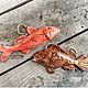 Керамическая рыба-подвеска 1 шт. (на выбор барабулька и морской ерш). Подарки для охотников и рыболовов. Творческая мастерская Донсковой К. Интернет-магазин Ярмарка Мастеров.  Фото №2
