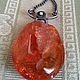 Vintage amber with enclosure, Vintage necklace, Moscow,  Фото №1